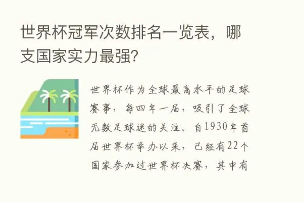 世界杯冠军次数排名一览表（哪些国家最擅长踢足球？）-第3张图片-www.211178.com_果博福布斯