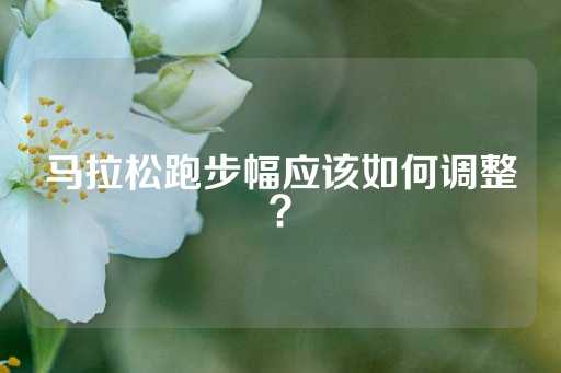 马拉松跑步幅应该如何调整？